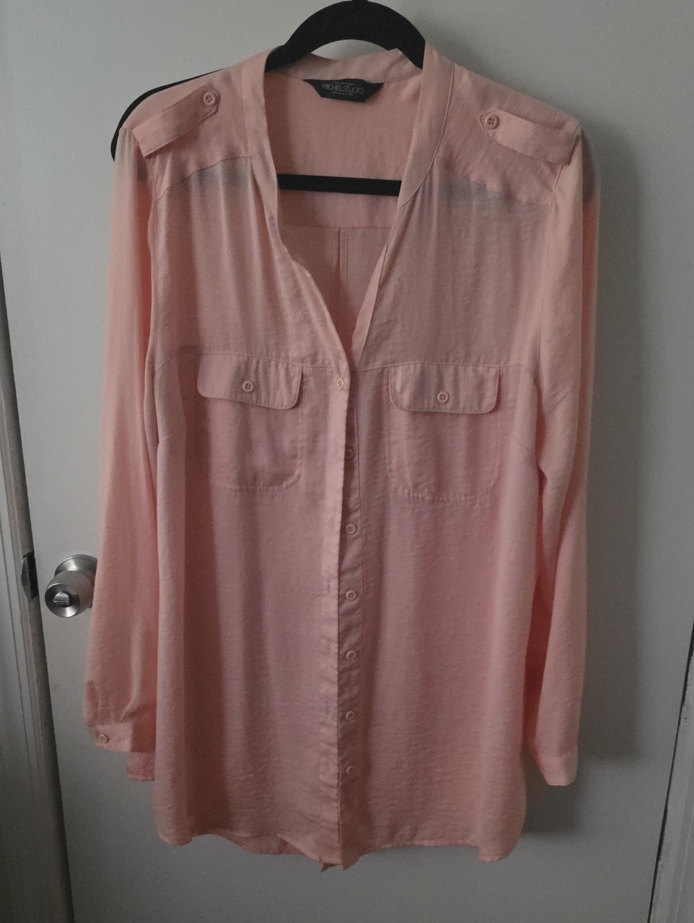 Women’s Blush Button-Down Utility Shirt - Long Sleeve
